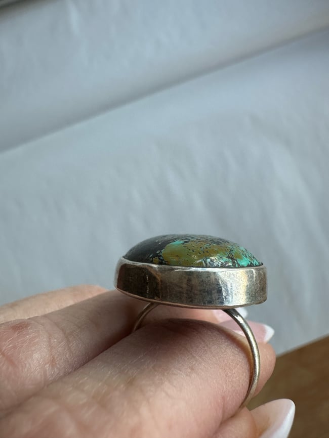 70s turquoise and silver ring 