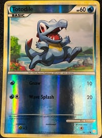 Image 1 of Totodile - HeartGold SoulSilver - Reverse Holofoil - Heavily Played