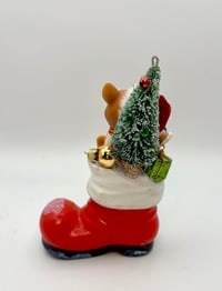 Image 4 of Retro Deer in Festive Boot Tabletop Decor