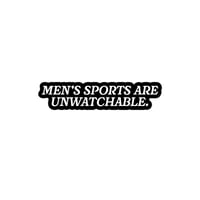 Image 2 of "Unwatchable" Sticker (White on Black)