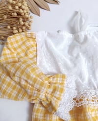 Image 2 of Sitter photoshoot set | Audrey | age 12 months | yellow plaid