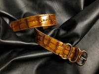 Image 3 of Antique Tan Alligator NATO Strap