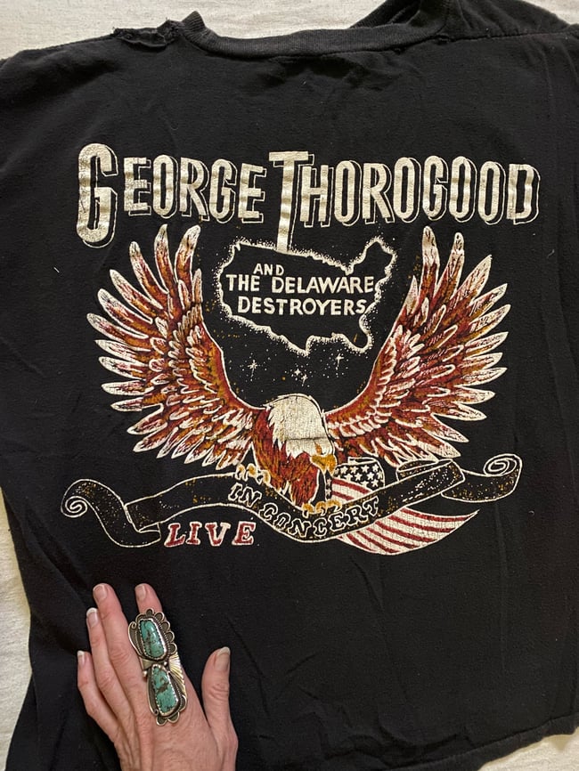 1977 George Thorogood and the Delaware Destroyers killer concert tee lot t shirt