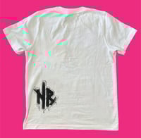 Image 2 of “WAVY EYE” HAND PAINTED DICKIES T-SHIRT MEDIUM