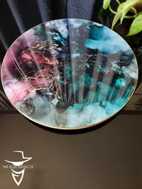 Image 3 of 15" Epoxy Resin Art Lazy Susan Turntable 'The Eight of Cups'