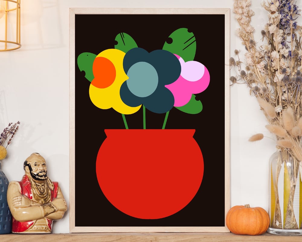 Image of Red vase Print 