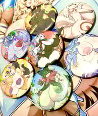 Image 1 of Character Pin Back Button Badges