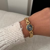 Image 4 of Extremely RARE-Vintage Gold Tone SEIKO Unique Black dial 