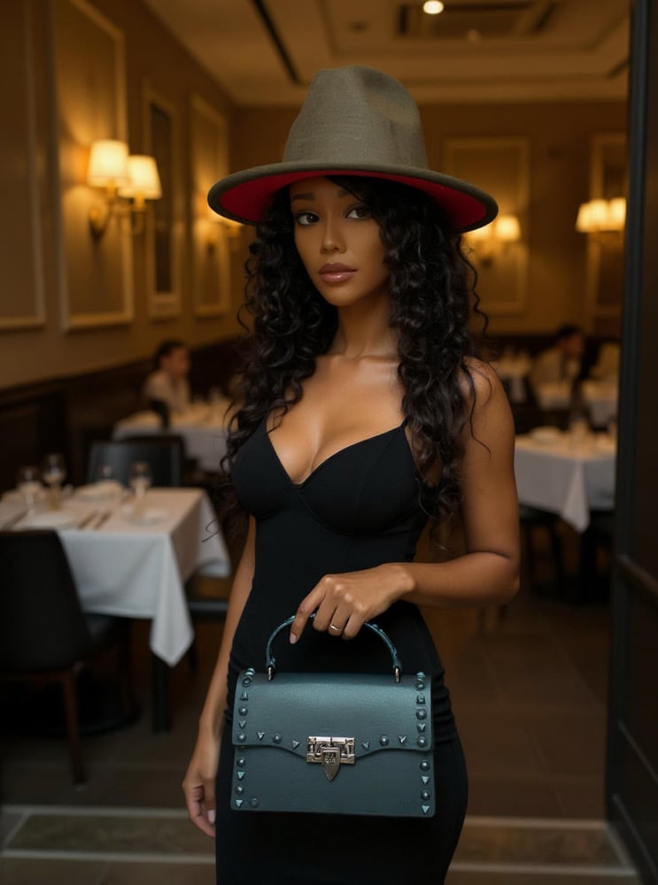 Image of Fedora Hat & Handbag Set 