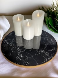 Image 3 of 14" Lazy Susan Turntable Epoxy Resin Art 'The Eight of Pentacles'