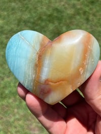Image 1 of Blue Calcite Heart #2536