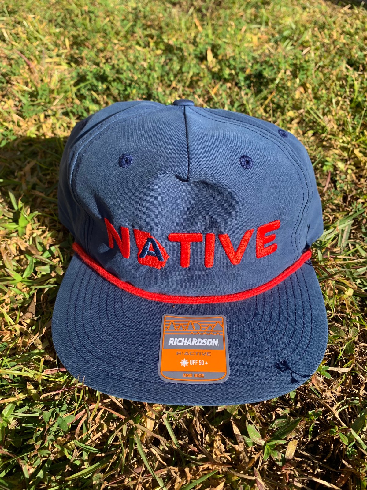 Image of Georgia Native Rope UPF Hat Blue 