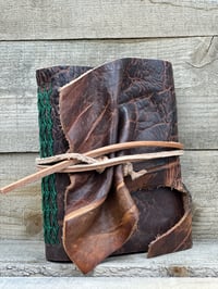 Image 1 of Medium Leather Woven Chain Wild Cover Blank Book