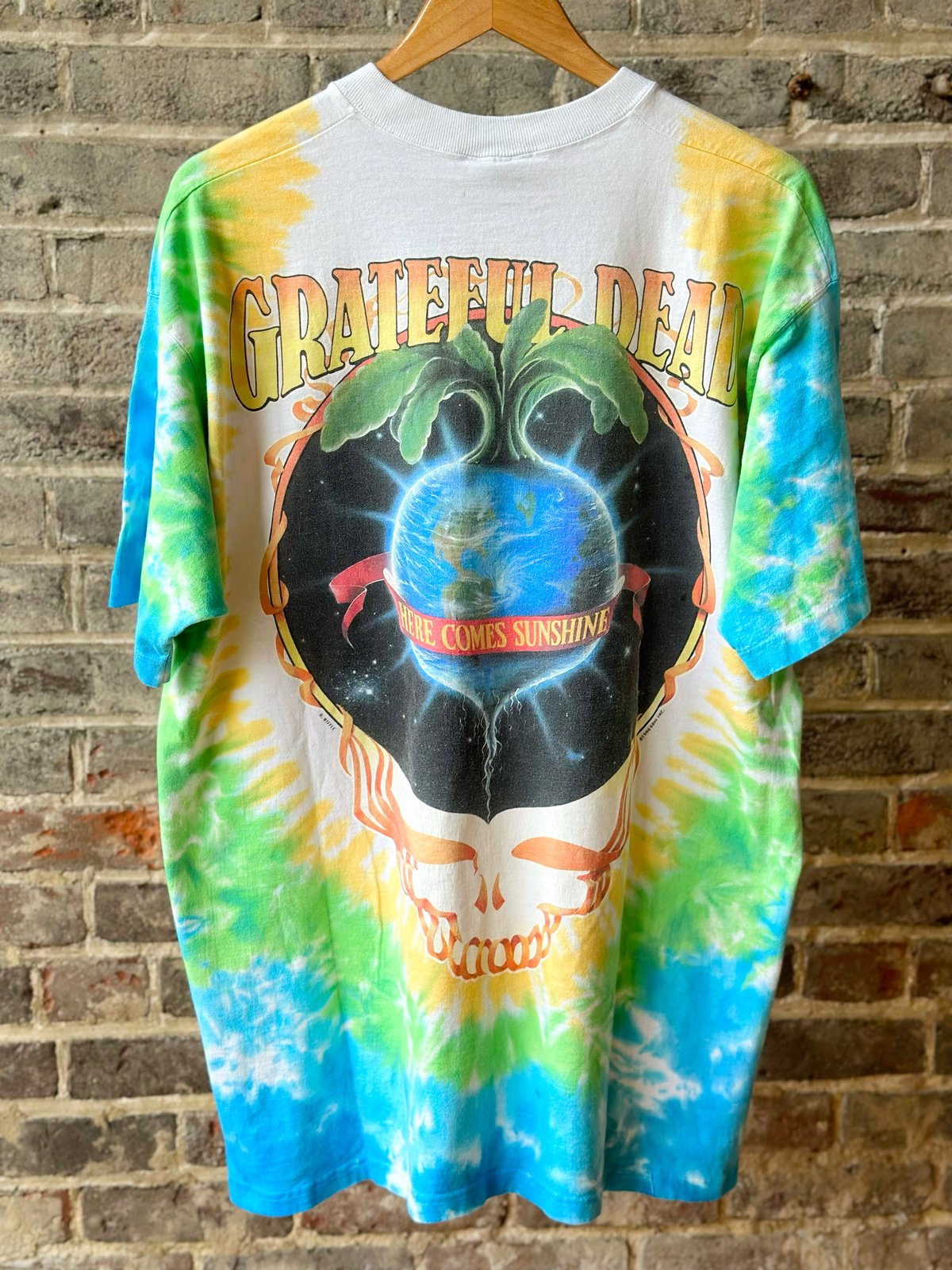 Vintage 90's Liquid Blue Grateful Dead Parachute Bears T
