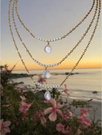 Image 3 of Pink Skies Seaglass Necklace