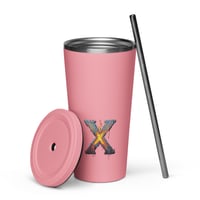 Image 5 of Insulated tumbler with a straw