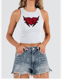 Image 2 of HEART CROPPED TANK TOP