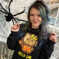 Image 4 of Unisex “Hello Sam” Black Hoodie