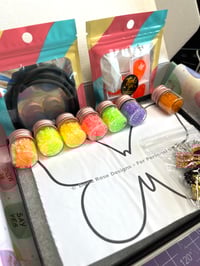 Image 4 of Neon Orange Beading Butterfly Kit 