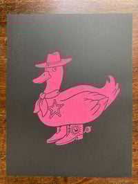 Image 1 of 'Percy Peckin' blockprint