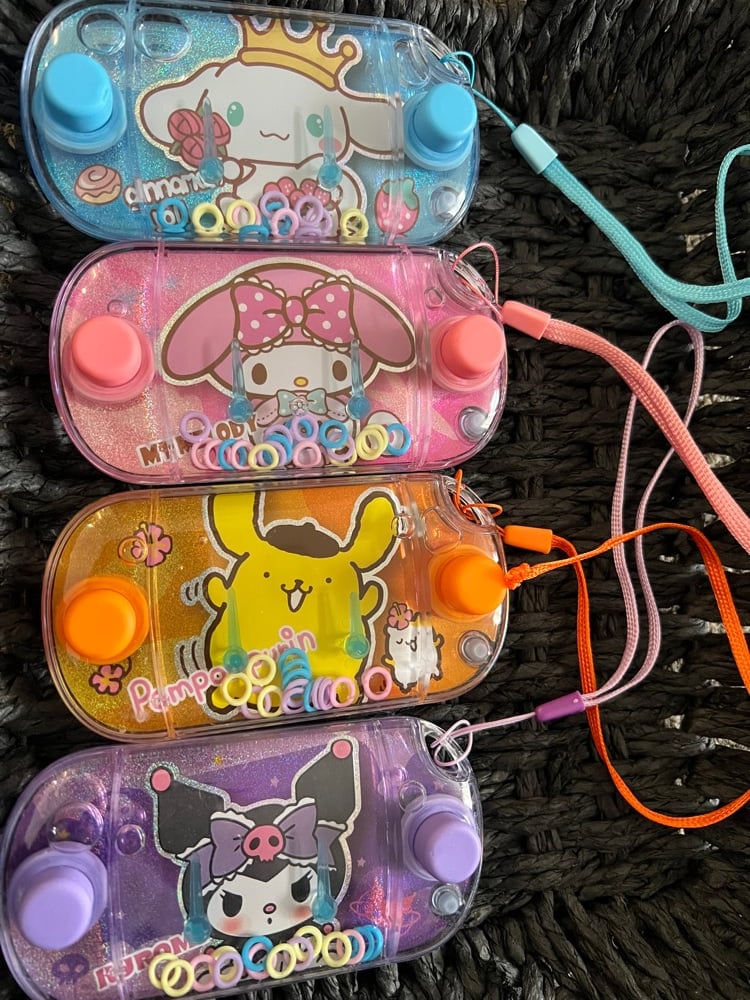 Image of SANRIO HANDHELD WATERGAMES W/ WRISTLET  