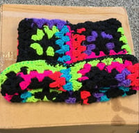 Image 1 of Cat Ear Granny Square Beanie
