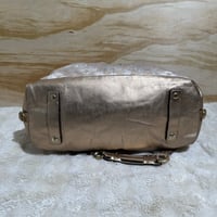 Image 3 of Coach Ashley Metallic Gold Signature Satchel Crossbody Handbag Y2K F15809 Sateen