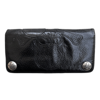 Image 2 of Roen Triple Skull Patch Leather Wallet