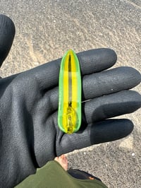 Image 2 of Surfboard Pendant Jade Green and Citron 