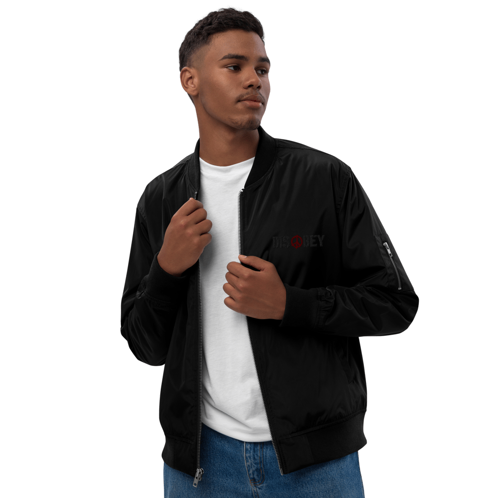 DISOBEY EMBROIDERED PREMIUM RECYCLED BOMBER JACKET