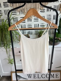 Image 1 of cream lace cami top