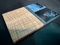 Image 3 of Layered Micarta & Curly Maple Segmented Knife Scales