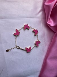 Image 1 of Pink Butterfly Bracelet 