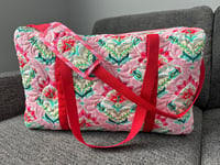 Image 1 of Quilted Duffle Bag, Large Train case, & Small Train Case Set