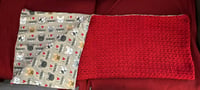 Image 1 of Cozy Dog Blanket Red with fleece