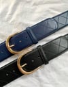 Quilted leather belts