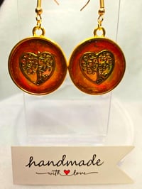 Image 4 of Handcrafted Resin Tree of Life Earrings 