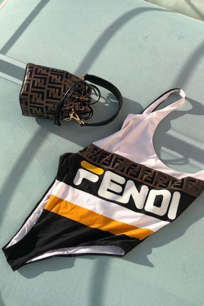 Image of FENDI X FILA ONE PIECE LYCRA SWIMSUIT ( )