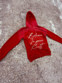 Image 4 of Red “Make a Wish” Zip-Up Jacket