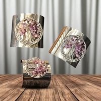 Wide silver cuff bracelet - Tree of life