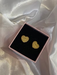 Image 1 of Gold heart earrings 