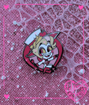 Image 2 of Fanmade Hazbin Hotel Chibi Hearts Enamel Pin WAVE ONE (Lucifer/Lilith/Sir Pentious/Emily)