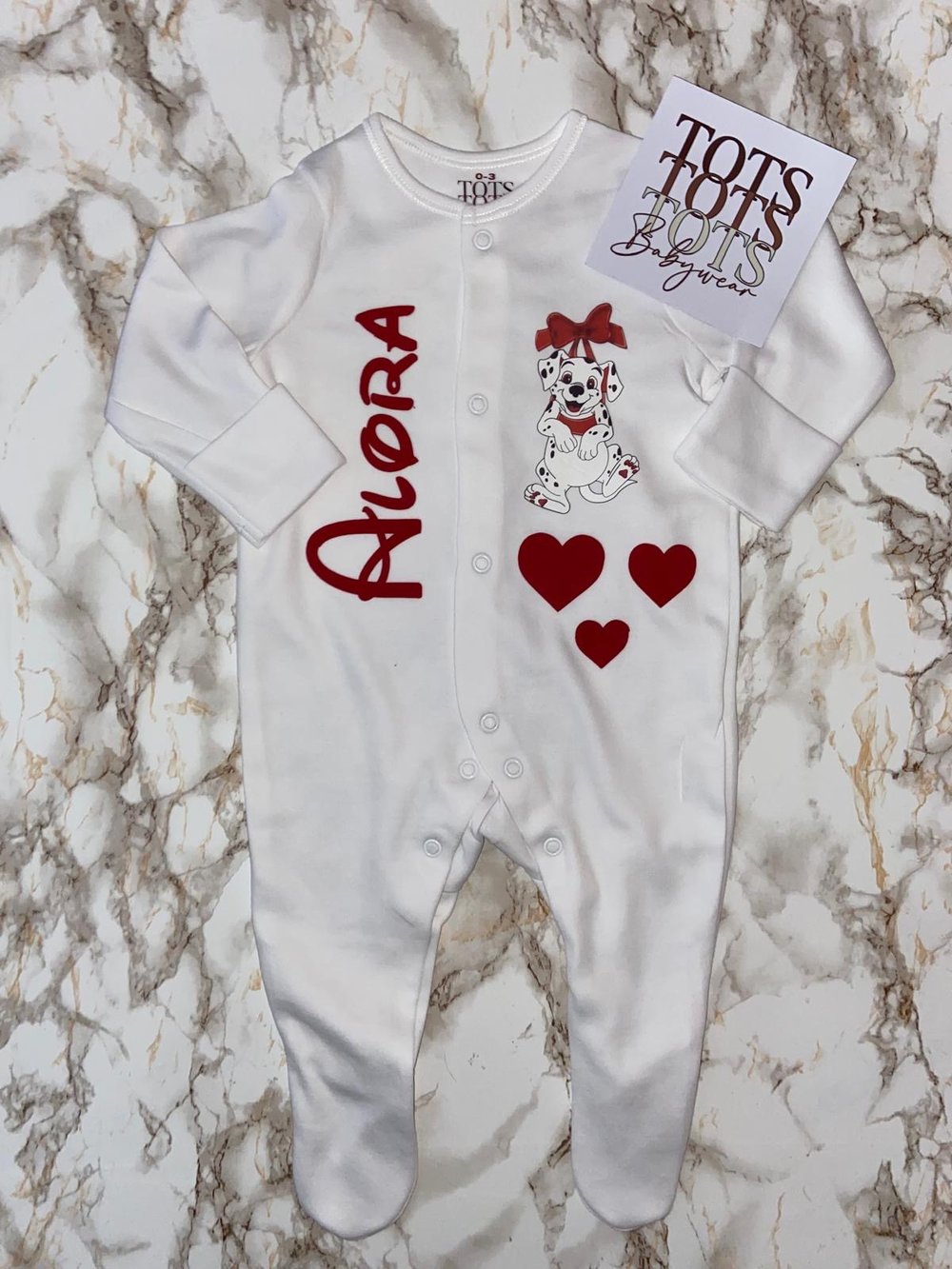 Dalmatian Bow Sleepsuit