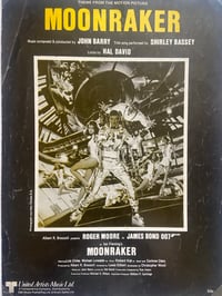 Image 2 of Moonraker, James Bond film, framed 1979 vintage sheet music 