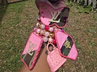 Image 3 of Pink & Camo Butterfly Stack Bracelets