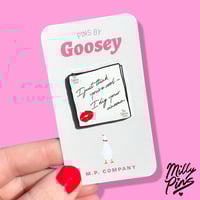 Image 1 of "Cinema" Inspired Lip Stained Napkin Enamel Pin