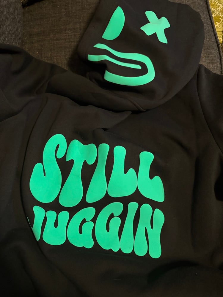 Image of Green XL Still Juggin Full Zip Hoodie 
