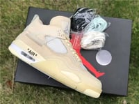 Image 2 of Jordan 4 Off-White “Sail” (Women’s) 