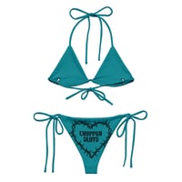 Image 1 of CHOPPER SLUTS TEAL BARBED BIKINI 