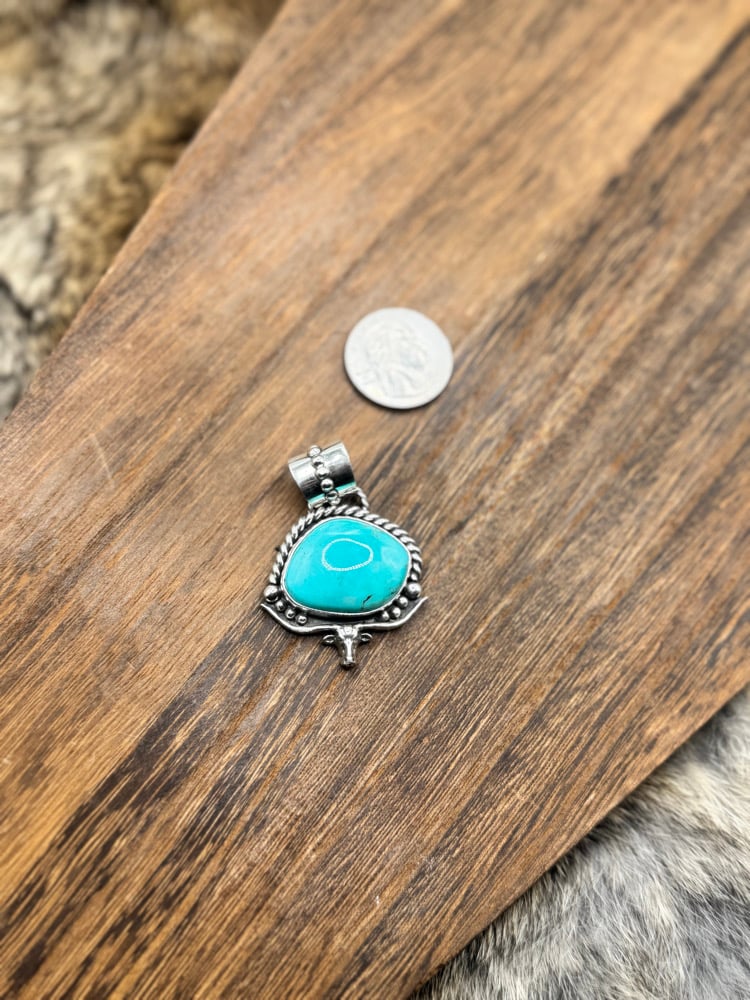 Image of Sonora Turquoise Longhorn pendant